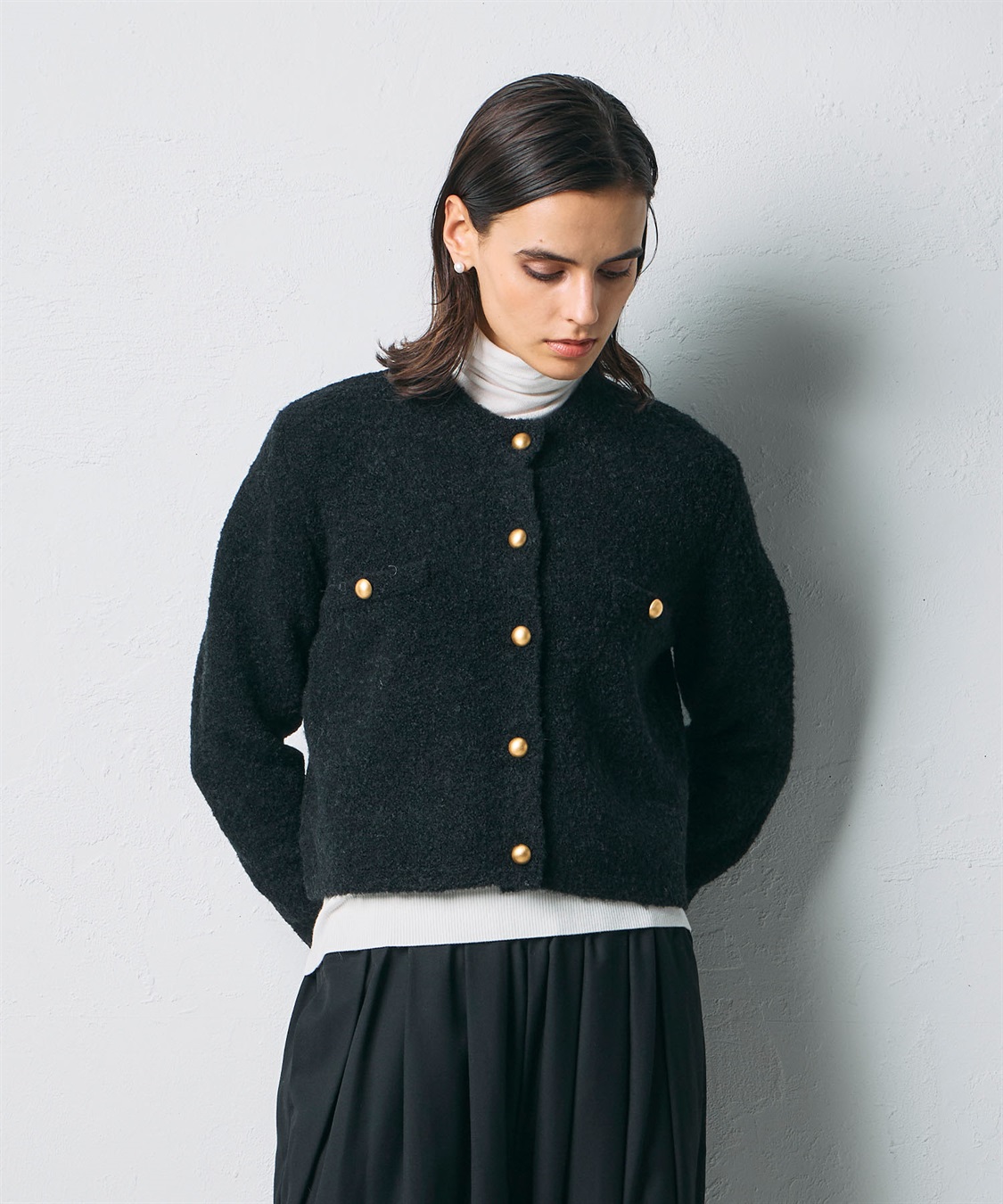 ブークレーショートニットジャケット N.O.R.C｜クロスプラス公式通販サイト