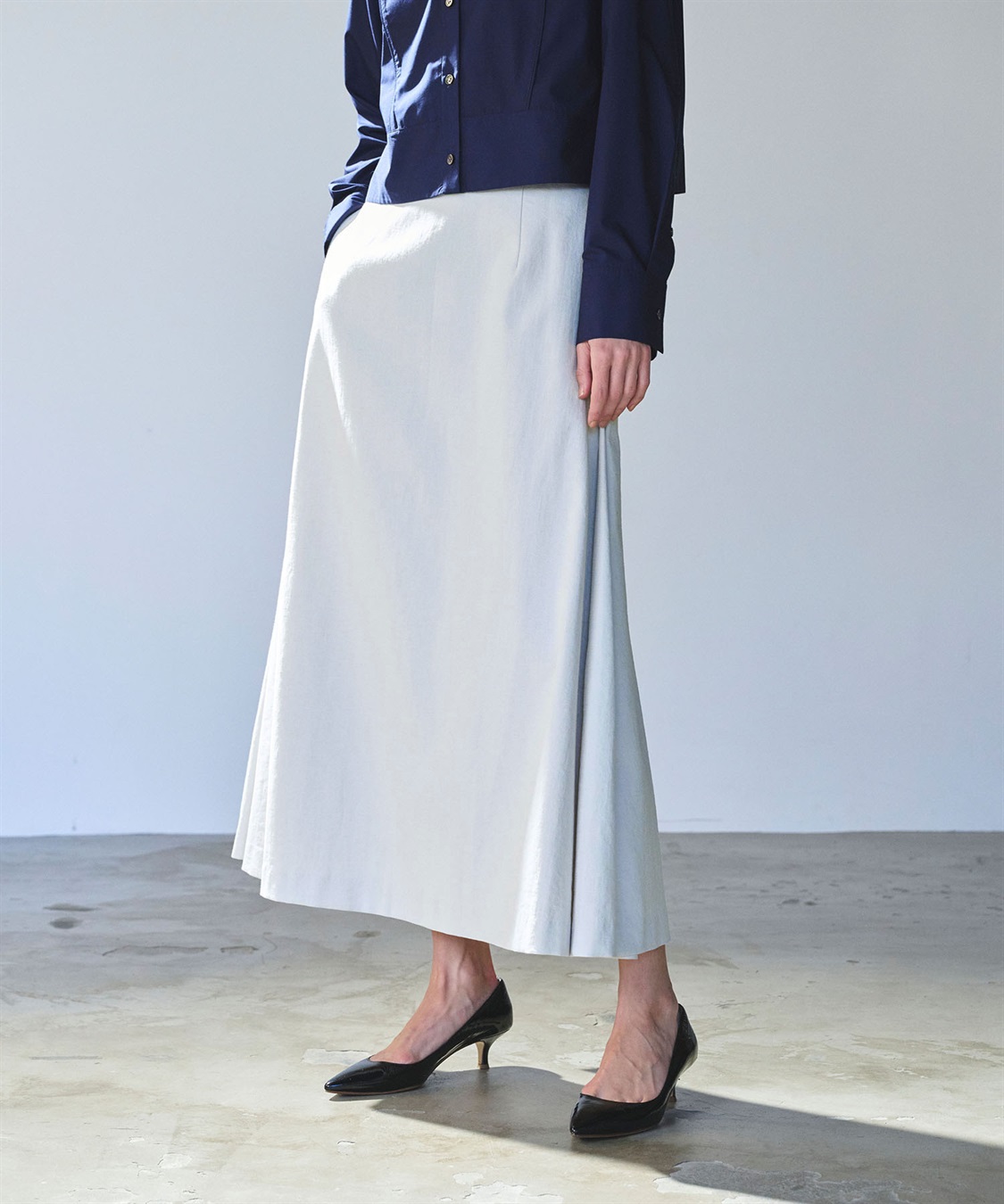 リネンオックス】サイドタックフレアスカート N.O.R.C｜クロスプラス
