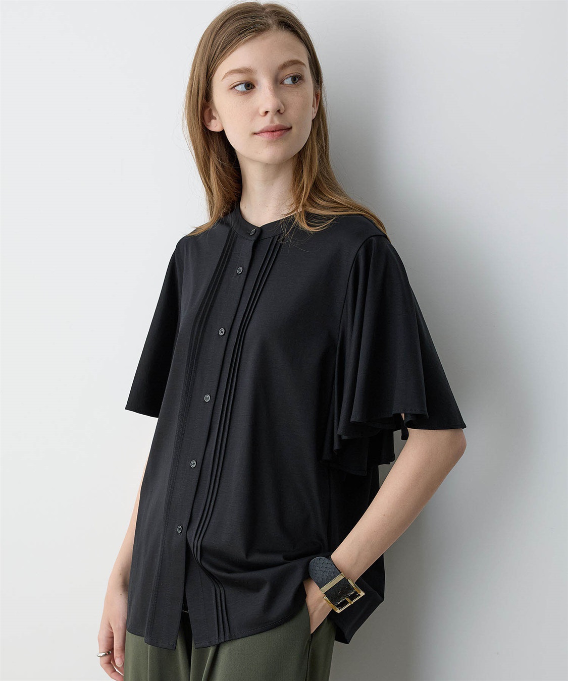 フリルブラウス LE SOUK HOLIDAY｜クロスプラス公式通販サイト