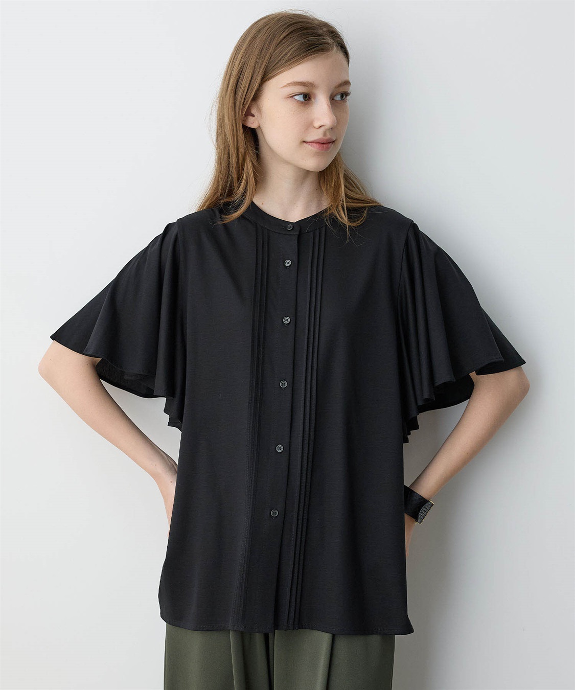 フリルブラウス LE SOUK HOLIDAY｜クロスプラス公式通販サイト