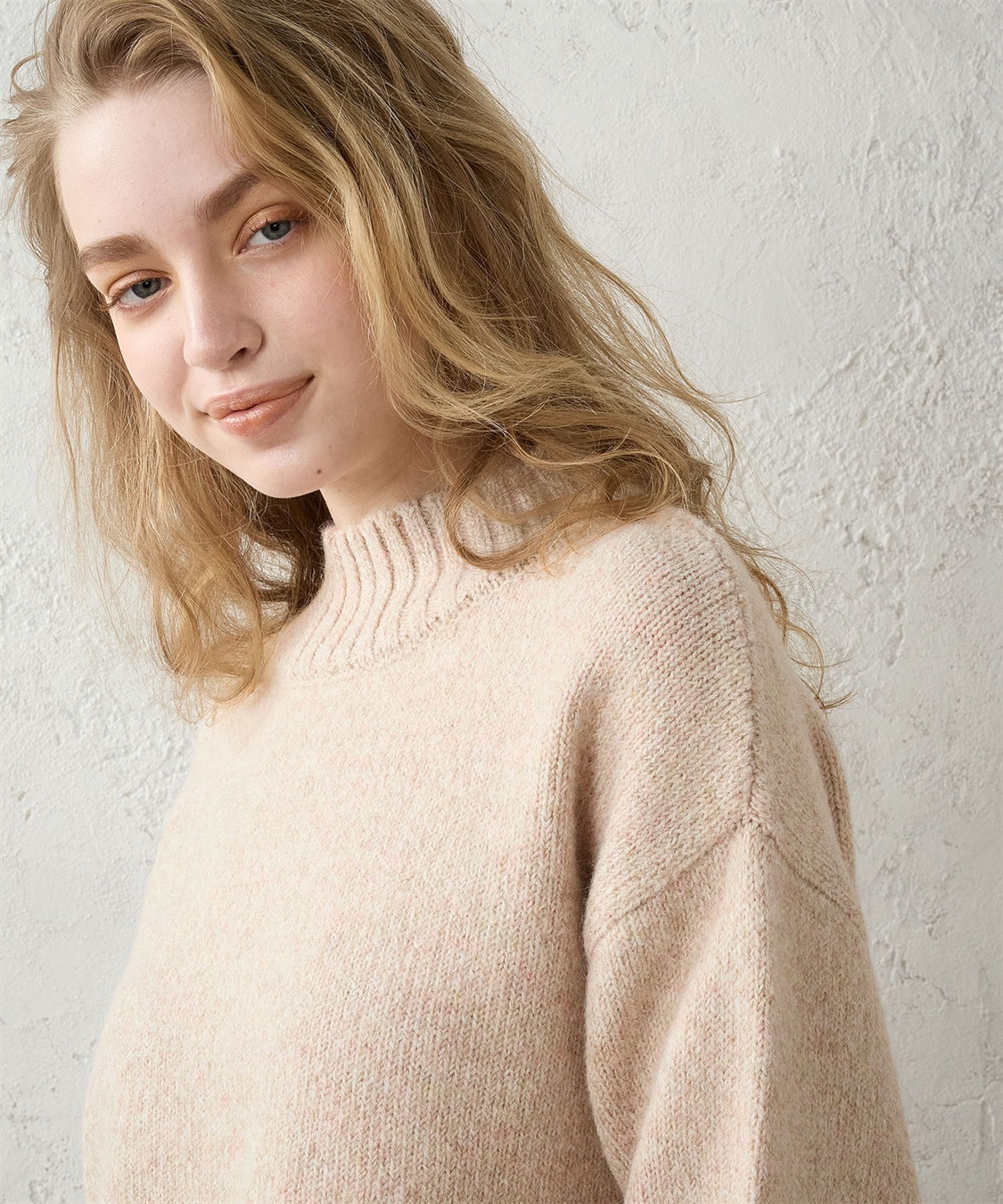 ミックスヤーン ハイネックニットプルオーバー LE SOUK HOLIDAY