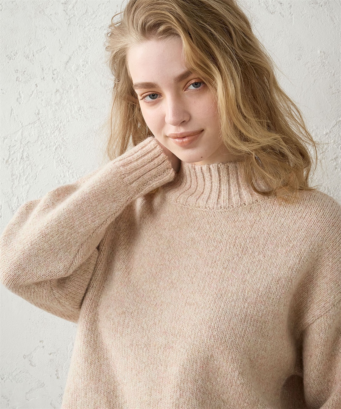 ミックスヤーン ハイネックニットプルオーバー LE SOUK HOLIDAY