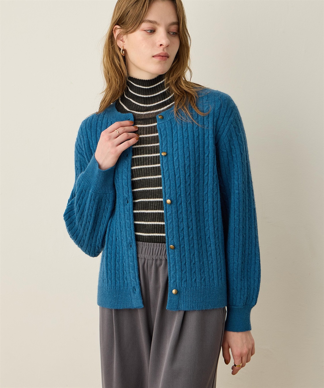 ケーブルニットカーディガン LE SOUK HOLIDAY｜クロスプラス公式通販サイト