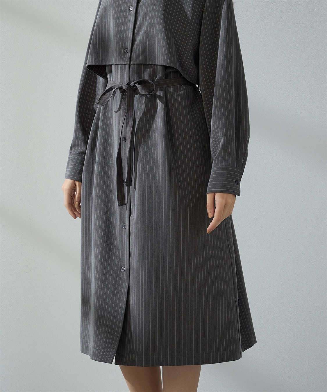 ストライプ柄シャツコート LE SOUK HOLIDAY｜クロスプラス公式通販サイト