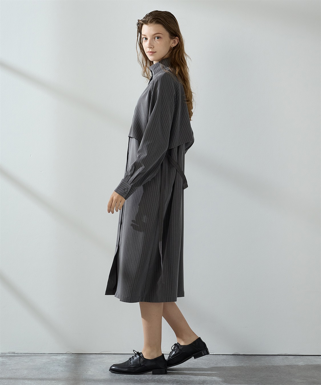 ストライプ柄シャツコート LE SOUK HOLIDAY｜クロスプラス公式通販サイト