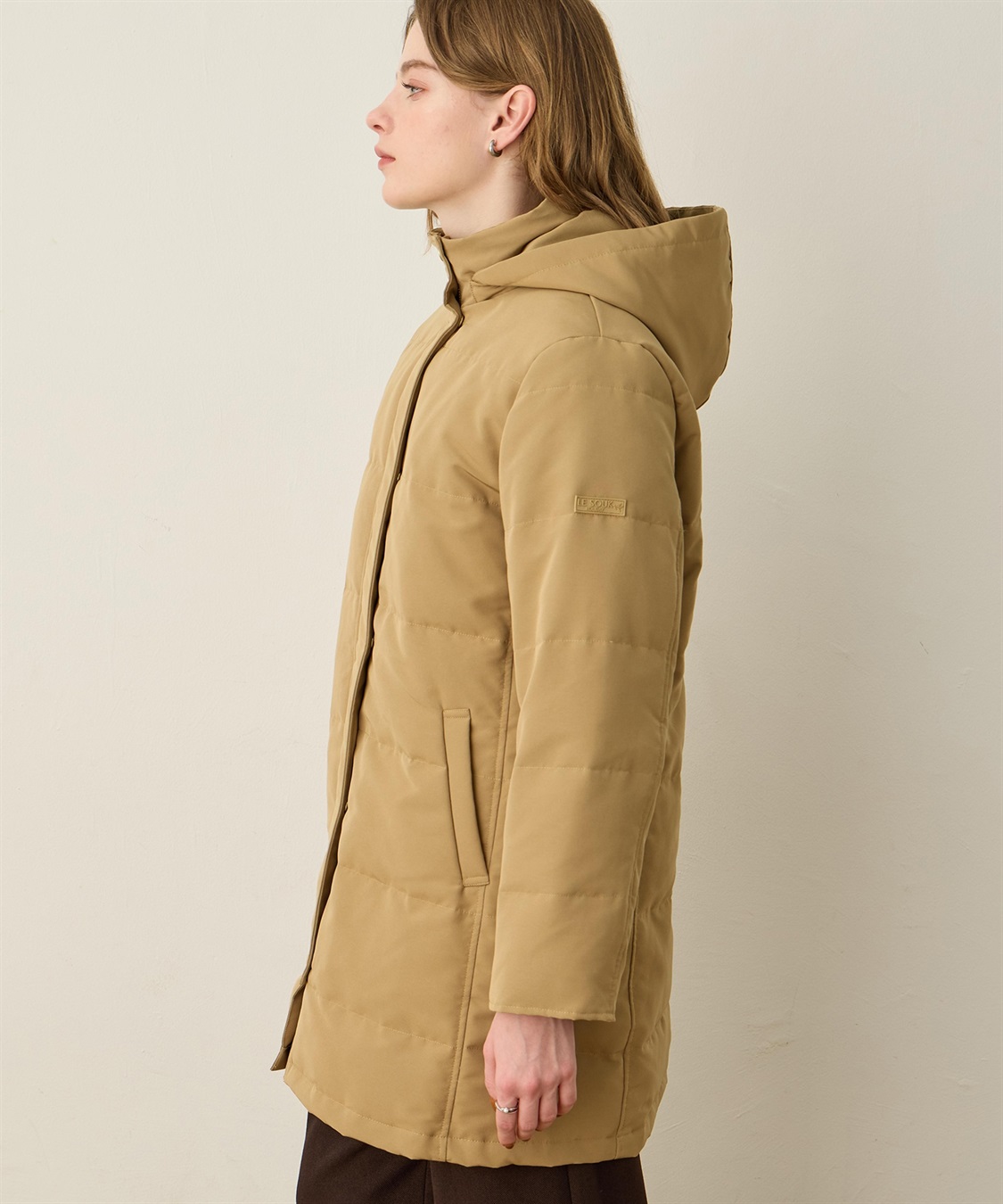 フードロングダウンコート LE SOUK HOLIDAY｜クロスプラス公式通販サイト