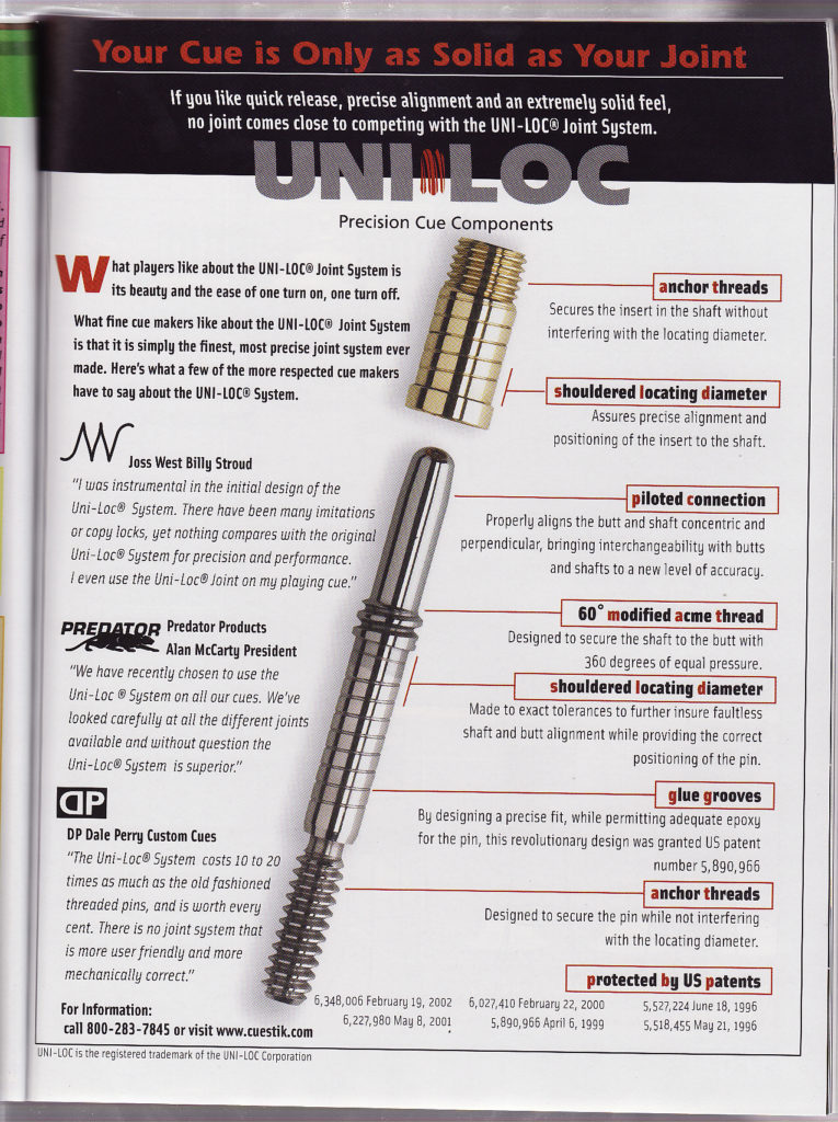 ジョイントピンについて - ノダブロ｜ビリヤード 通販 キューショップ