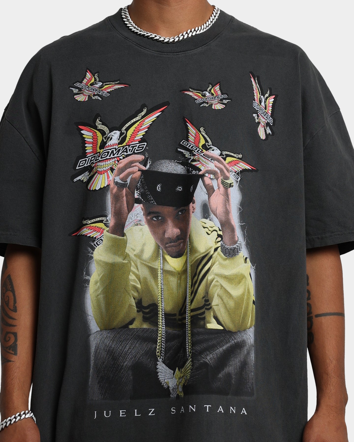 Dipset USA X Diplomats Juelz Santana Vintage T-Shirt Vintage Black