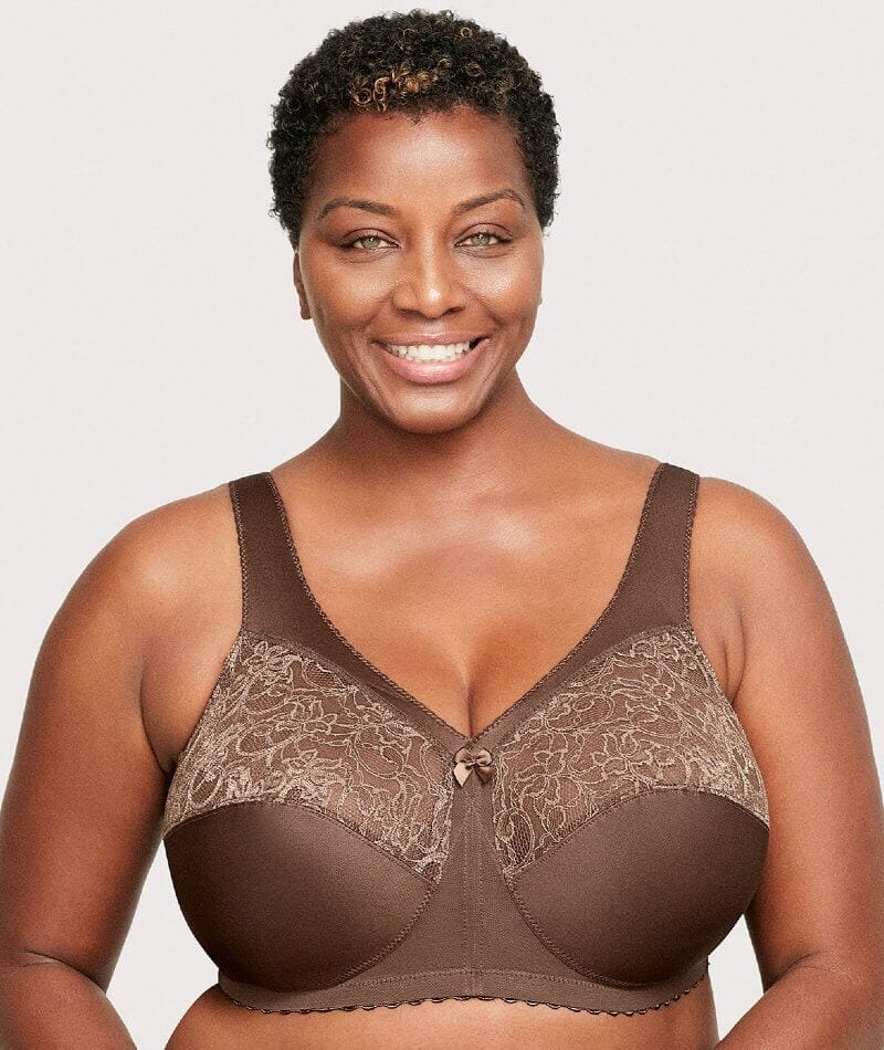 Glamorise MagicLift Original Wire-free Support Bra - Mocha - Curvy