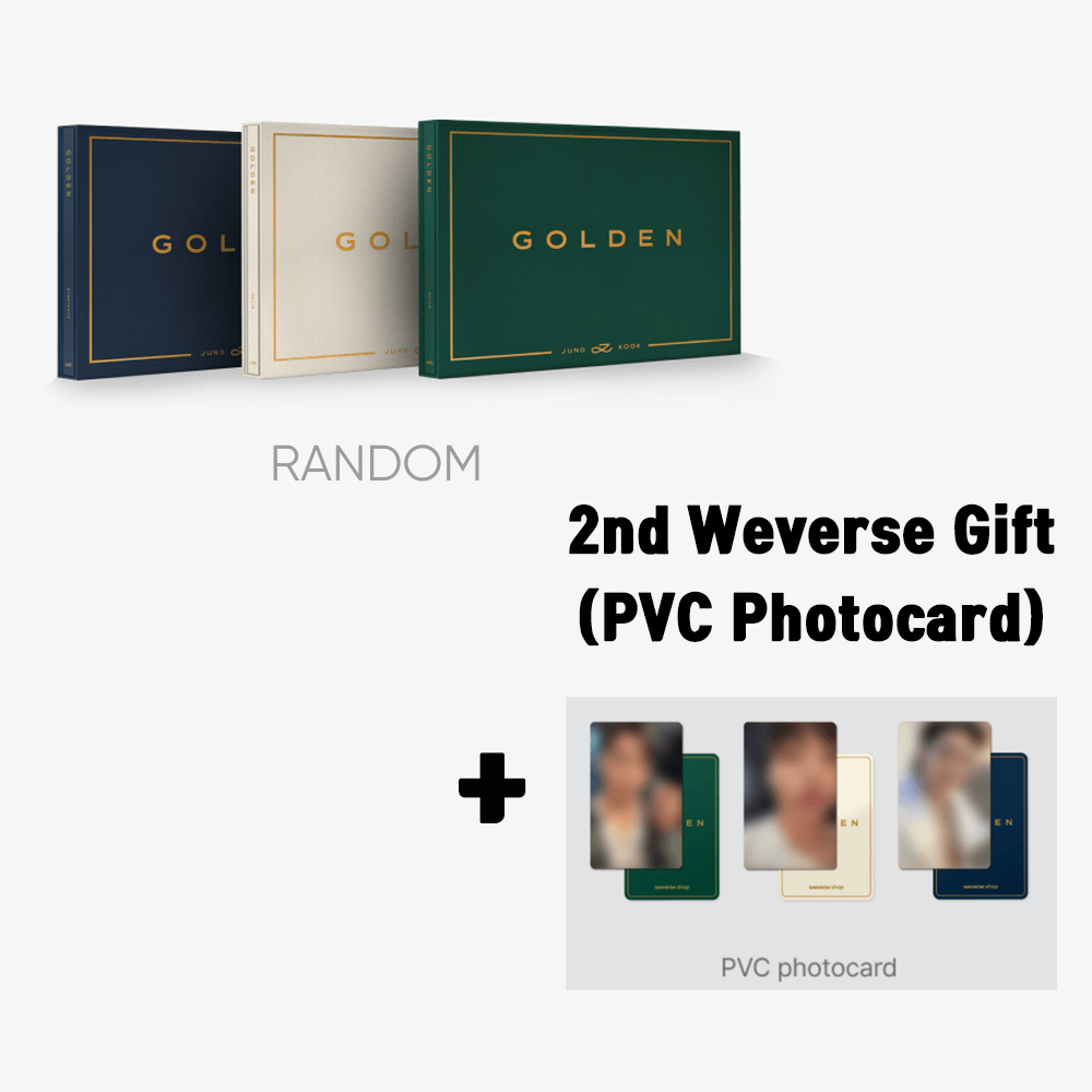 BTS JUNGKOOK Golden + 2nd Weverse Special Gift (PVC Photocard) - A