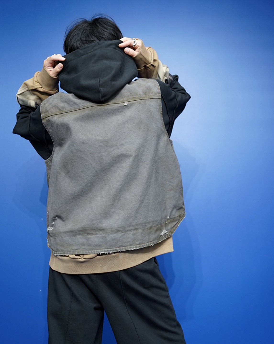 KAMIYA】- BORO Duck Vest -Amanojak.