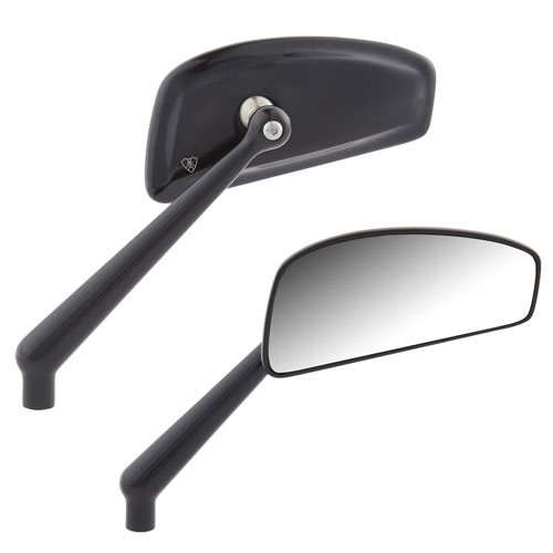 MICRO ミニオーバルミラー ブラック - Arlen Ness | アンバーピース