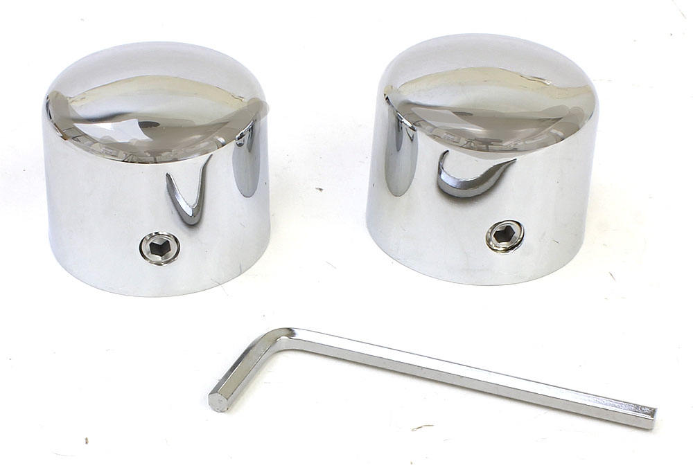 クローム・フロントアクスルナットカバーキット - Harley Davidson