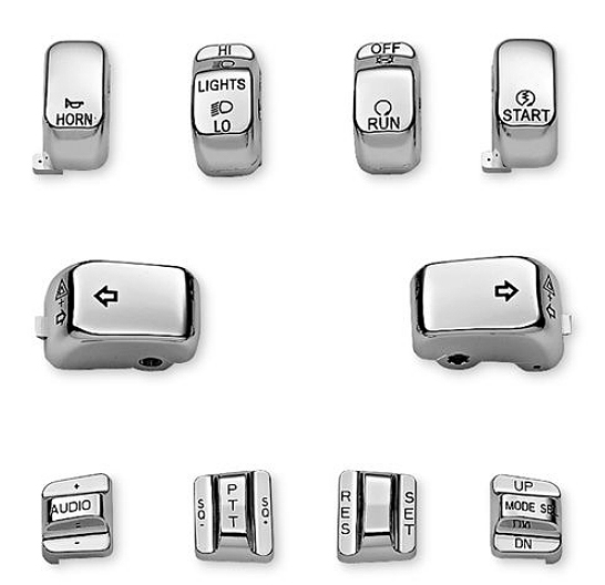 クローム・スイッチキャップキット - Harley Davidson | アンバーピース