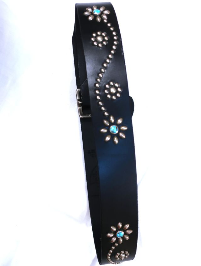 HTC ターコイズ フラワー スタッズベルト - アメカジ オンライン通販
