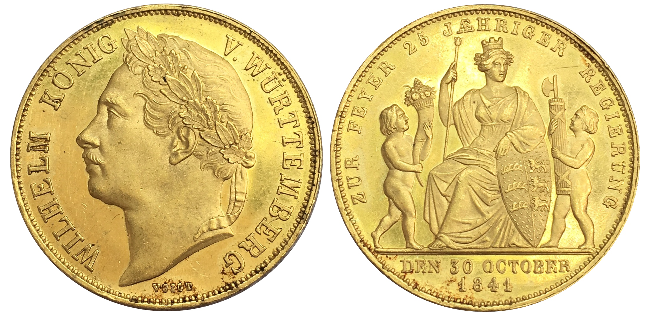 ドイツ｜1841年 ヴィルヘルム1世 ヴュルテンベルク 在位25周年記念
