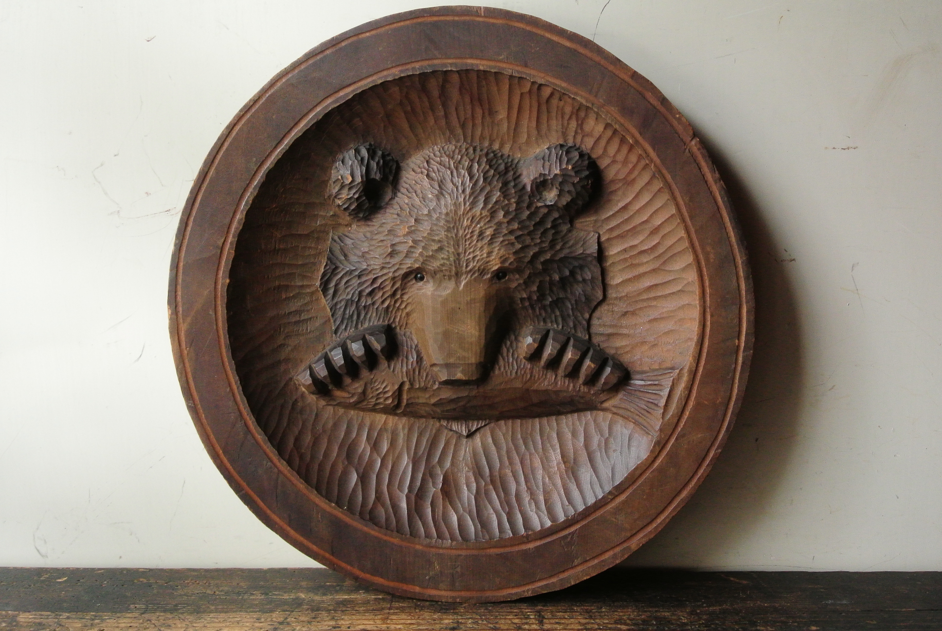 木彫り熊のレリーフ - アンティーク雑貨・古道具の札幌 アンティーク