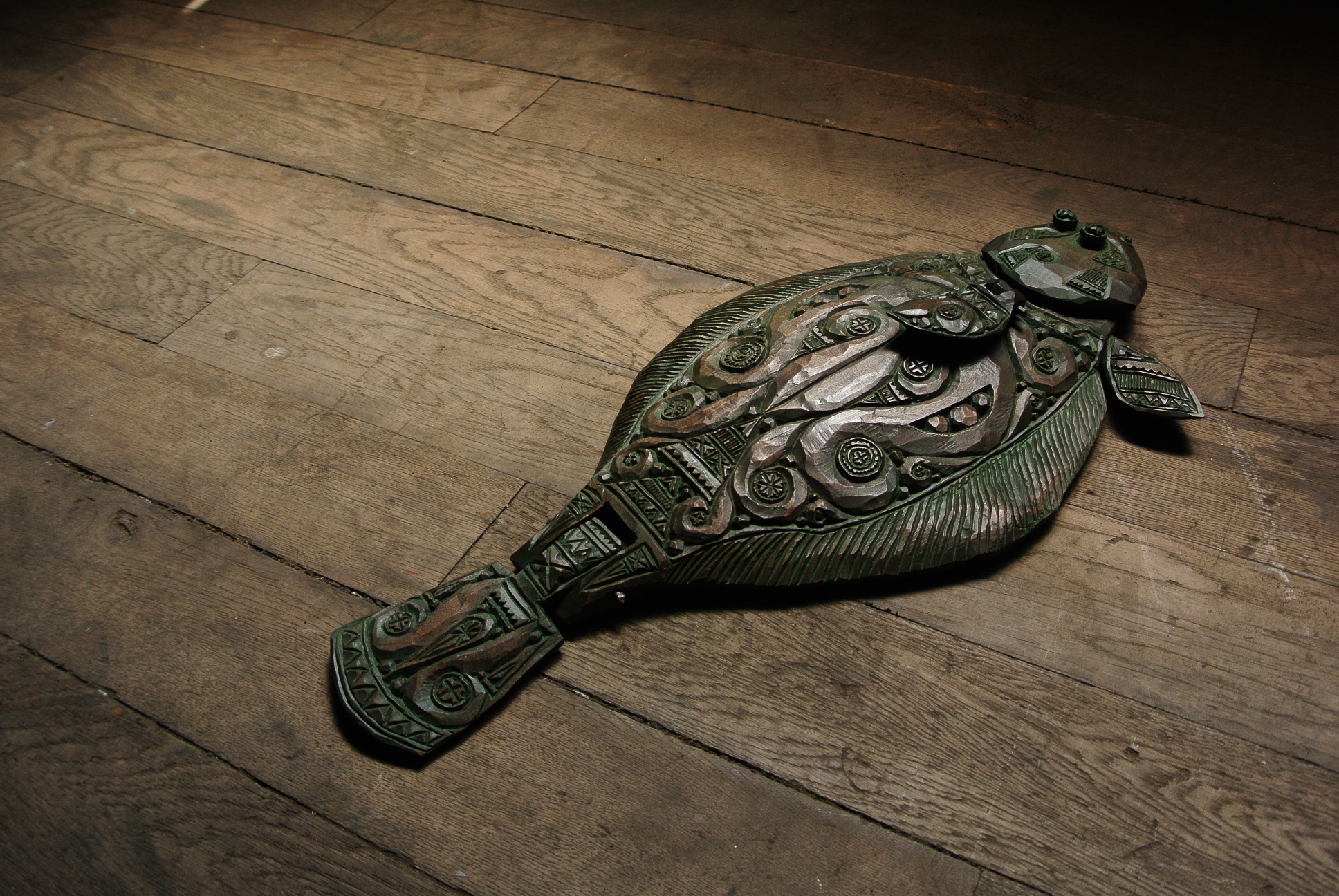 砂澤ビッキ 『樹鰈』 木彫 - アンティーク雑貨・古道具の札幌