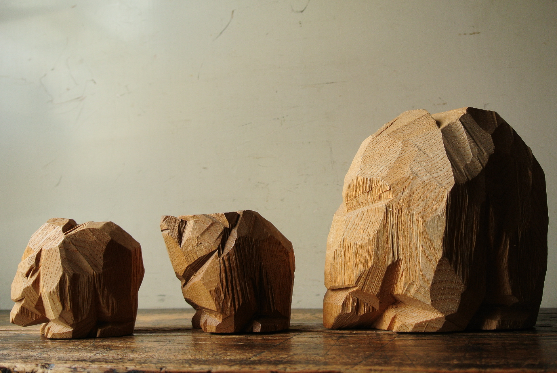 柴崎重行 作「這熊」木彫 - アンティーク雑貨・古道具の札幌