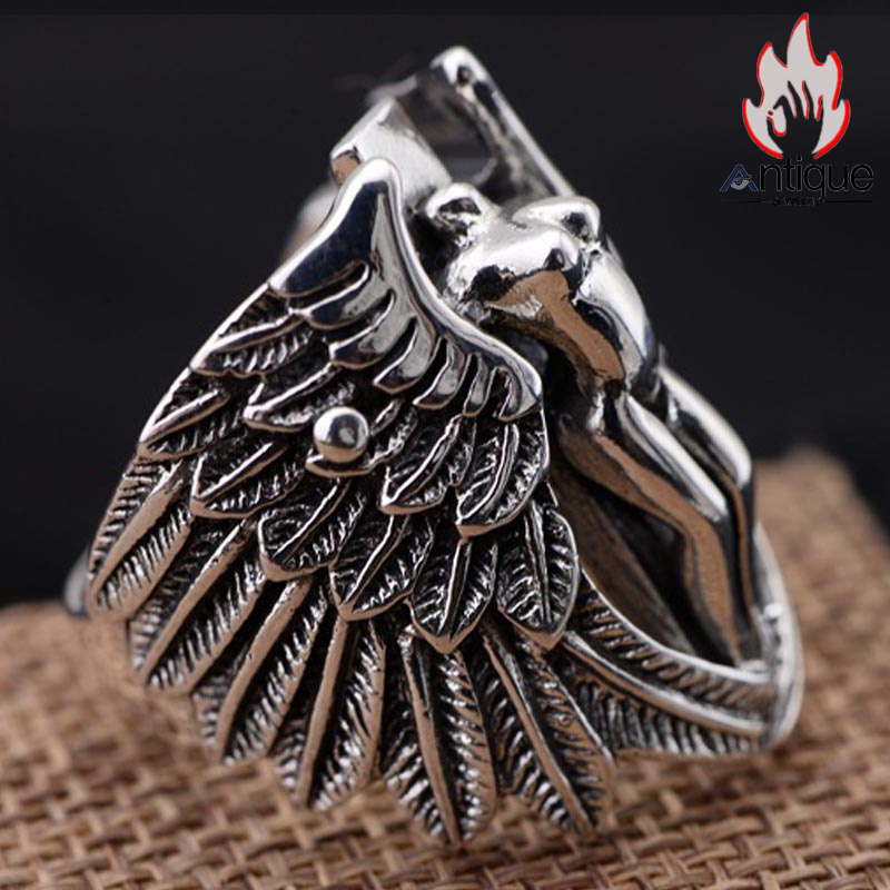 Antique Jewelry S925シルバーアクセサリー 大天使ガーディアンリング