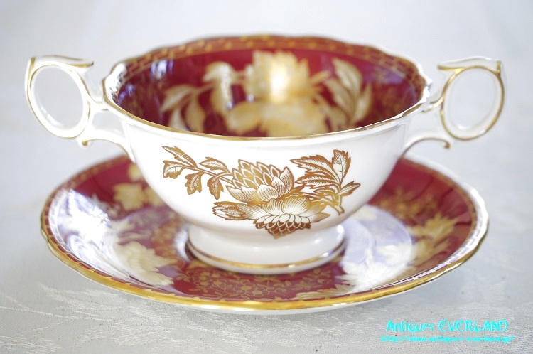ウェッジウッド トンキン ルビー コンソメ カップ&ソーサー セット