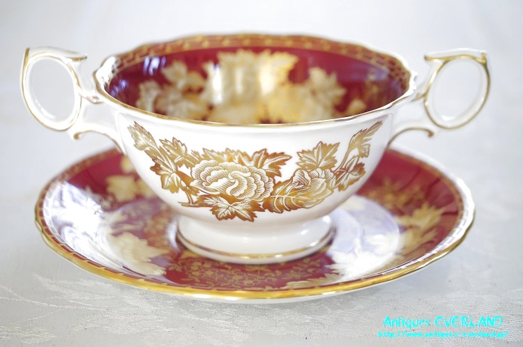 ウェッジウッド トンキン ルビー コンソメ カップ&ソーサー セット