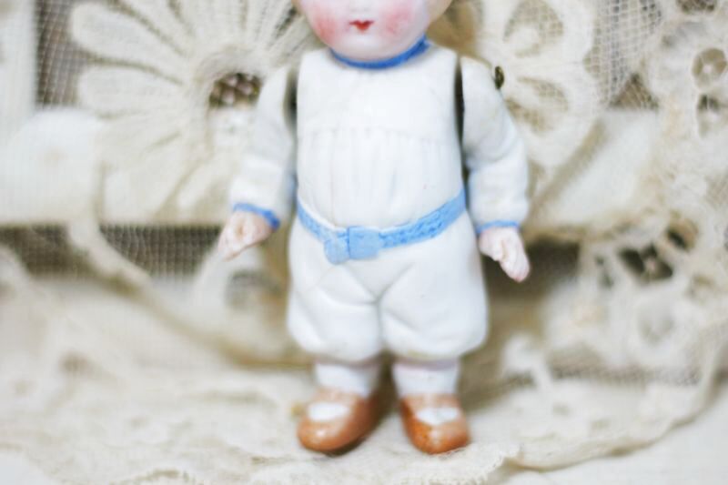 Antique toricoTte Hertwig All Bisque Doll //3-1/4in/Antique Doll