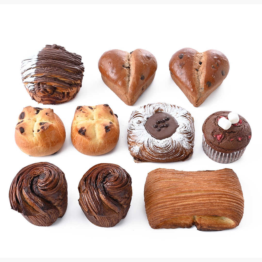 チョコを楽しむパンセット