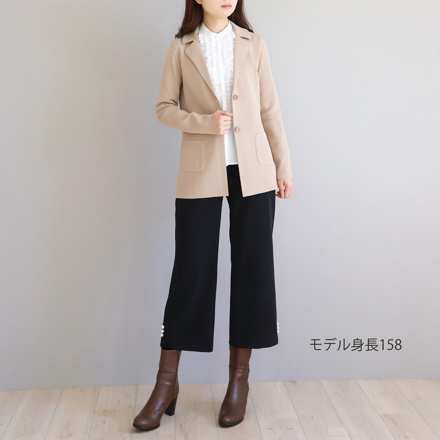 ミラノリブ編み テーラードニットジャケット【JM2391BF】 商品詳細