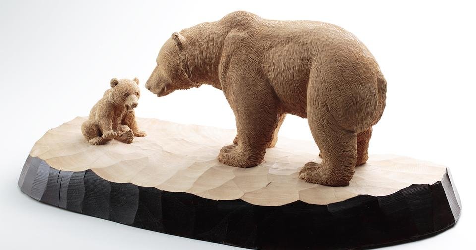 木彫り熊の申し子藤戸竹喜。【生誕90年記念 藤戸竹喜の世界展】国立