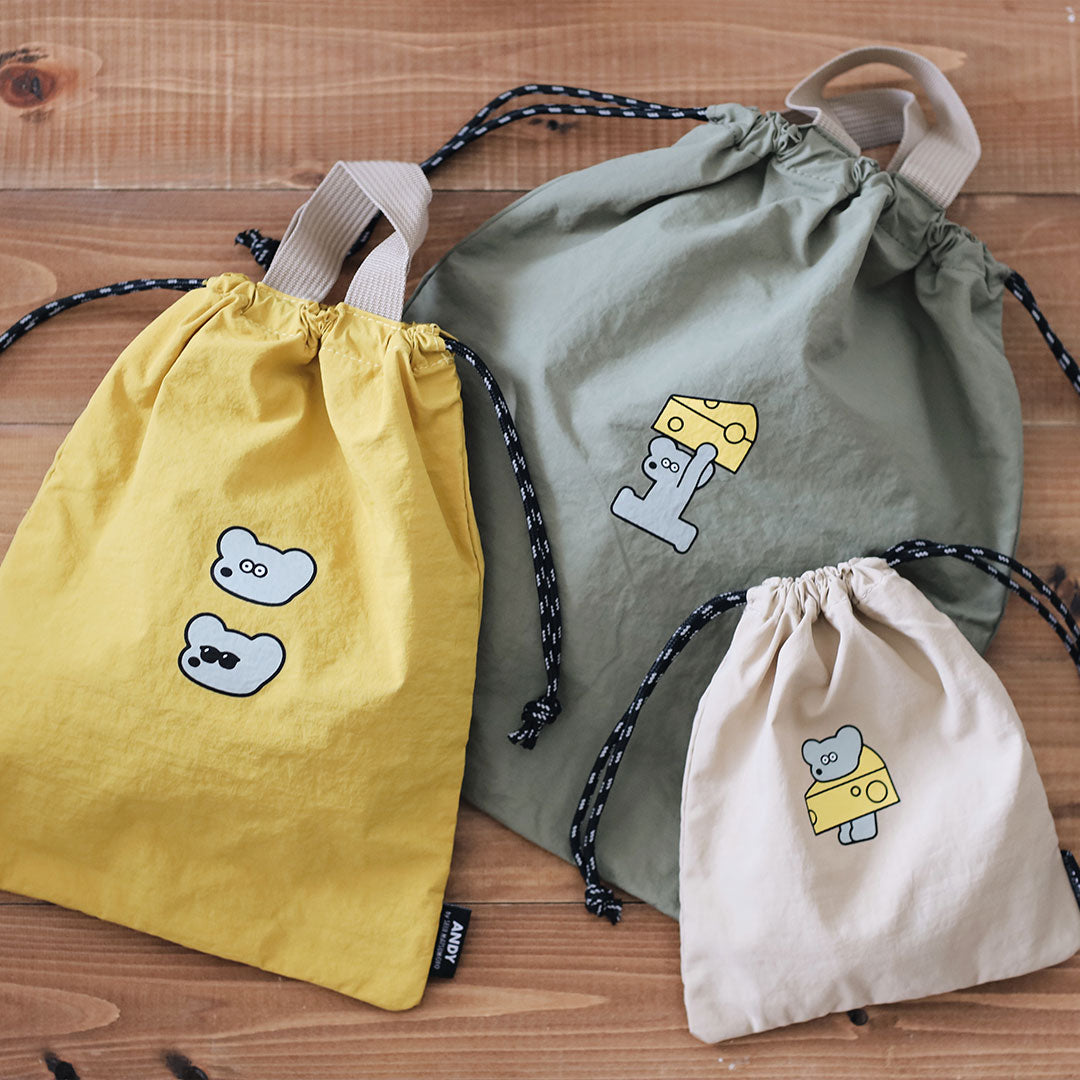 ねずみのANDY Officialshop】 ねずみのANDY グッズ お出かけ巾着セット