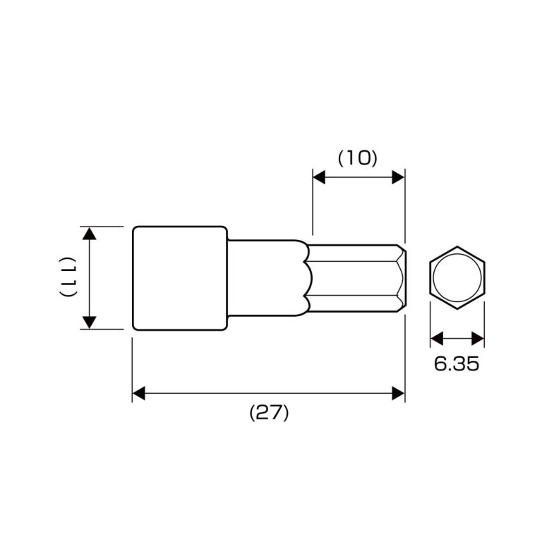 超短ボックスビット H7×27（手動ドライバー用） | ANEXブランドの