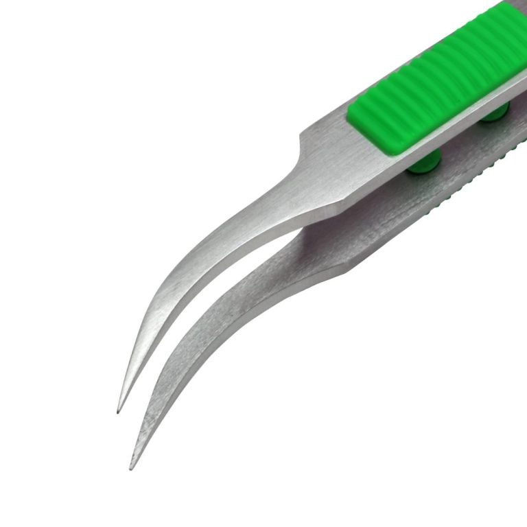 ラバーグリップ付 ステンレスピンセット 先細鷲型115mm （SUS410