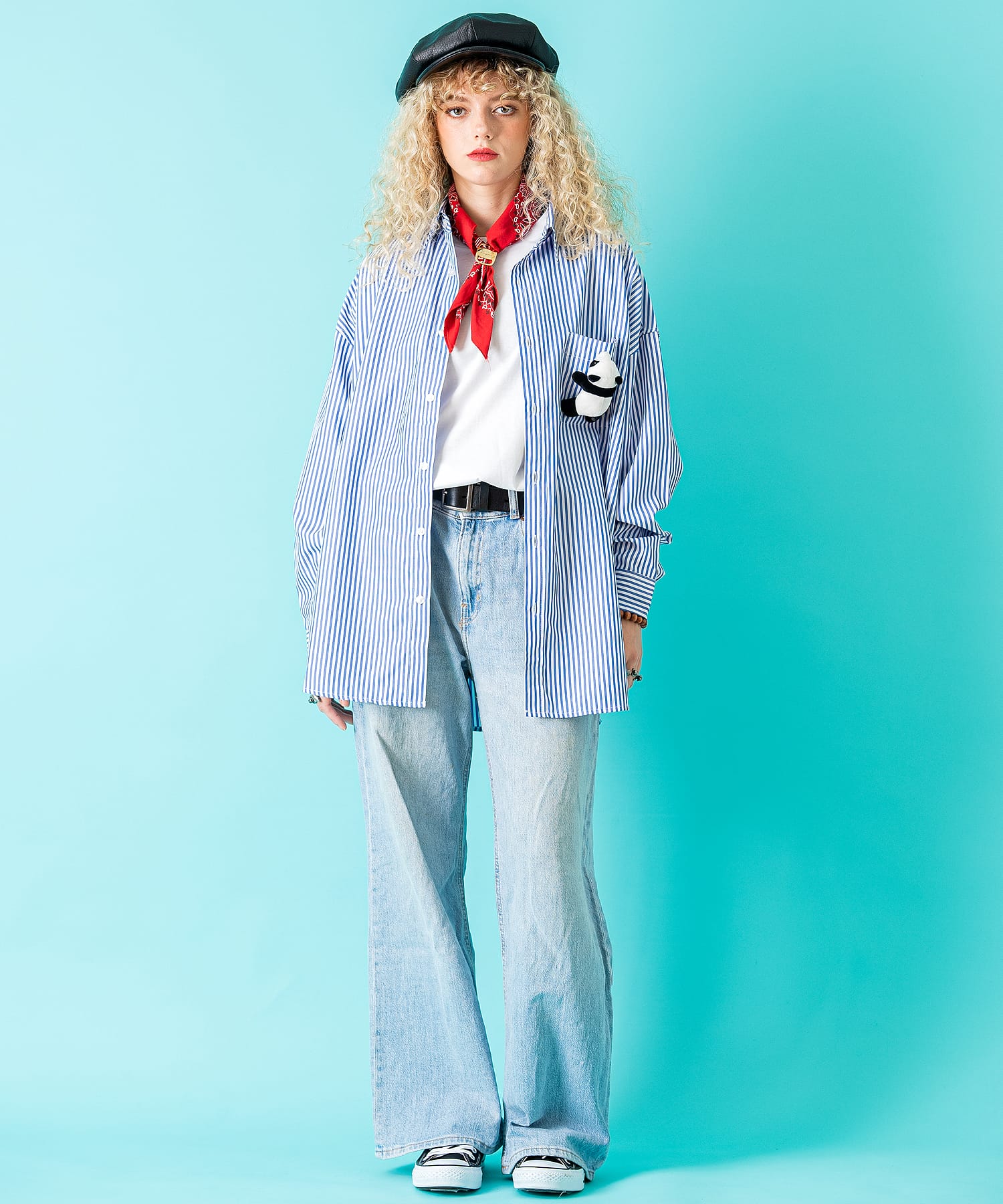 TEDDY ankoROCK ストライプシャツ / メンズ レディース ユニセックス