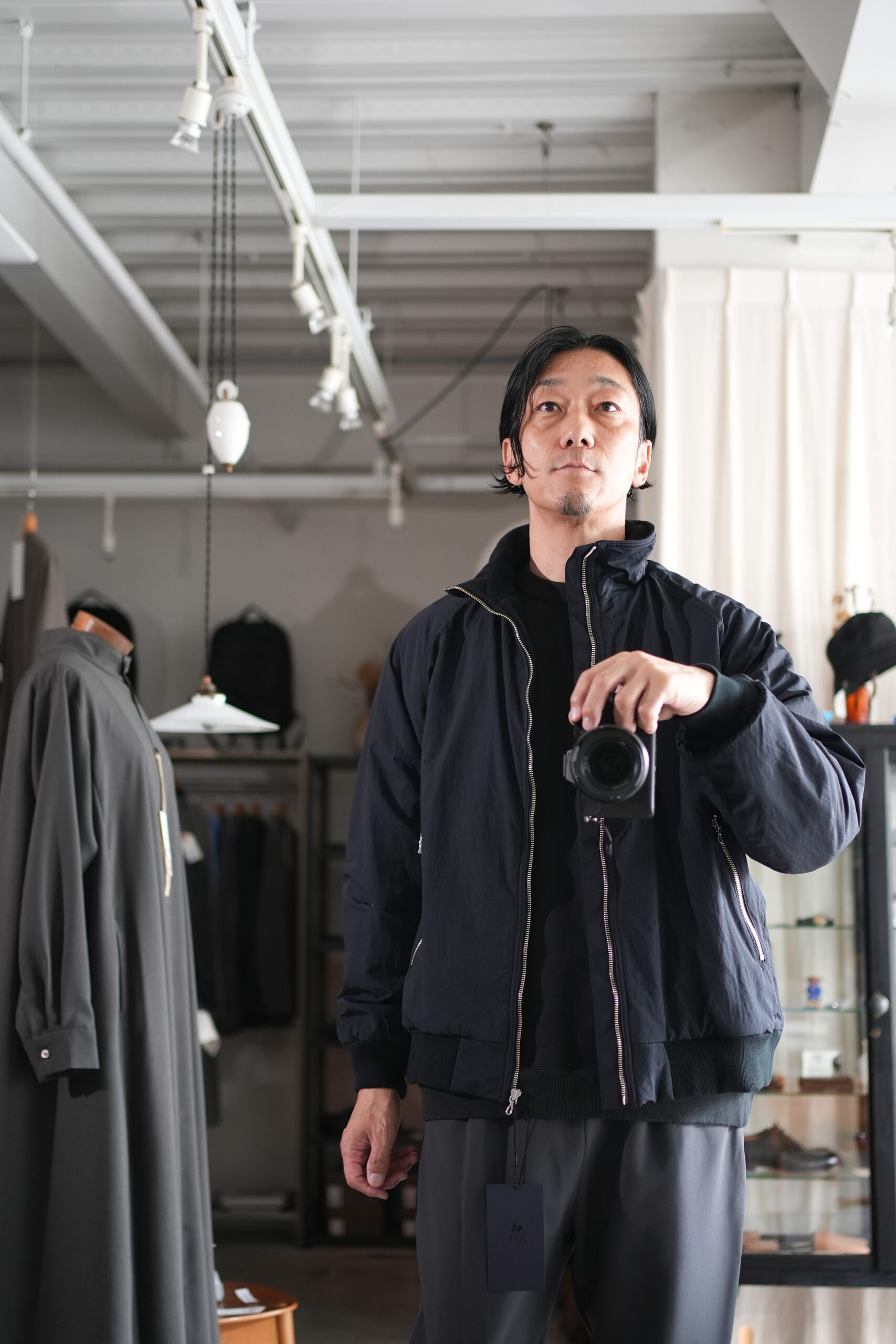 URU」NYLON FLEECE ZIP UP BLOUSON | ANOTHER LOUNGE