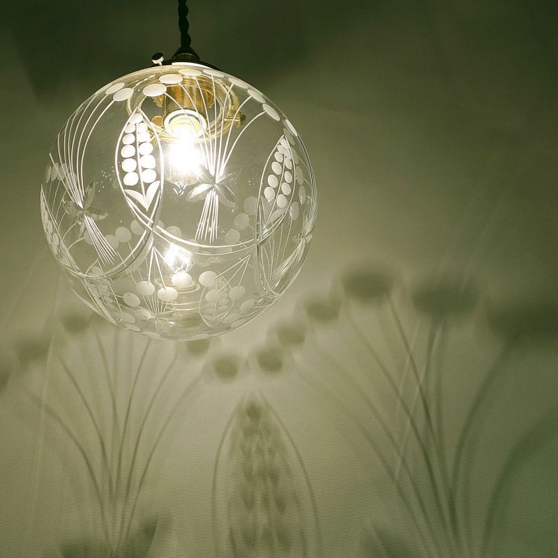 フーセン花切子ペンダントライト 138藤本幸治 アトリエ Ansan