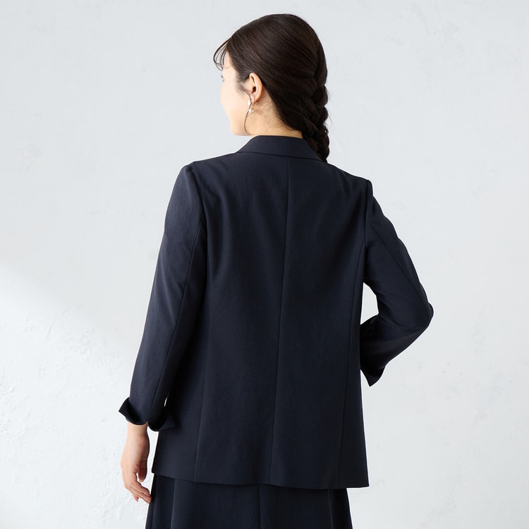 360°キレイ 2Wayストレッチ ダブルジャケット 紺 セットアップ着用可