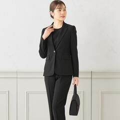 3点セット】洗えるテーラードジャケット ペプラムブラウス付き パンツ