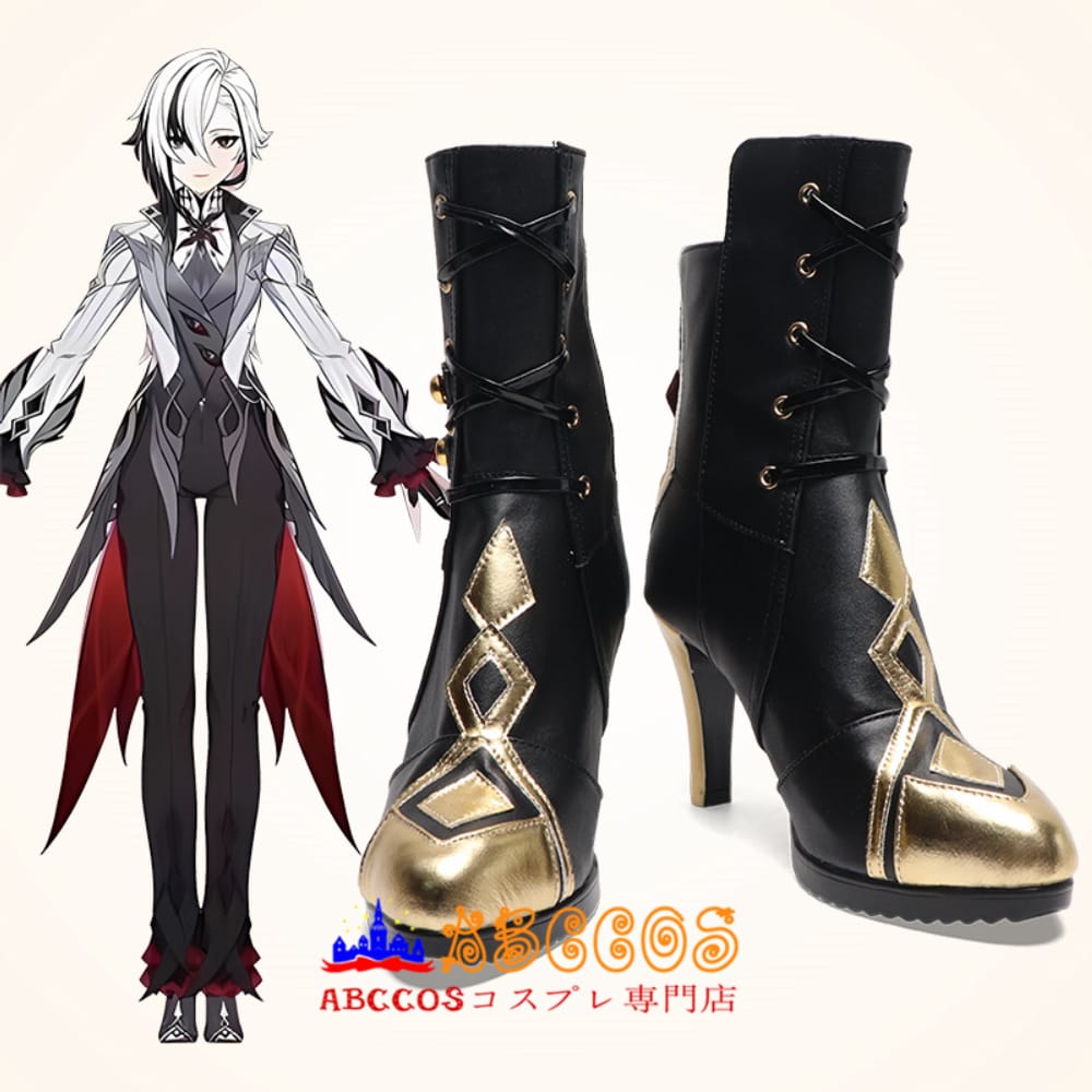 原神 Genshin ファトゥス 召使 アルレッキーノ-Arlecchino コスプレ靴