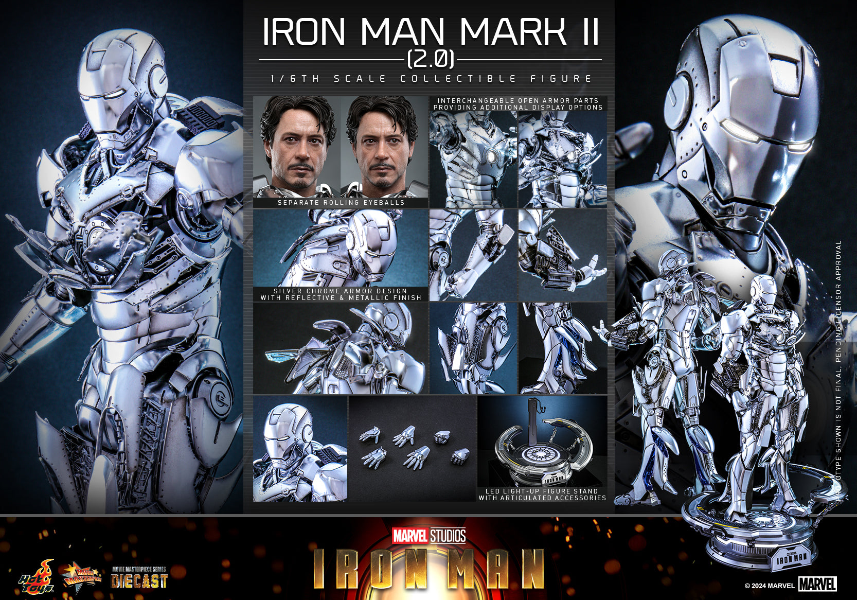 MMS733D59 - Iron Man - 1/6th scale Iron Man Mark II (2.0