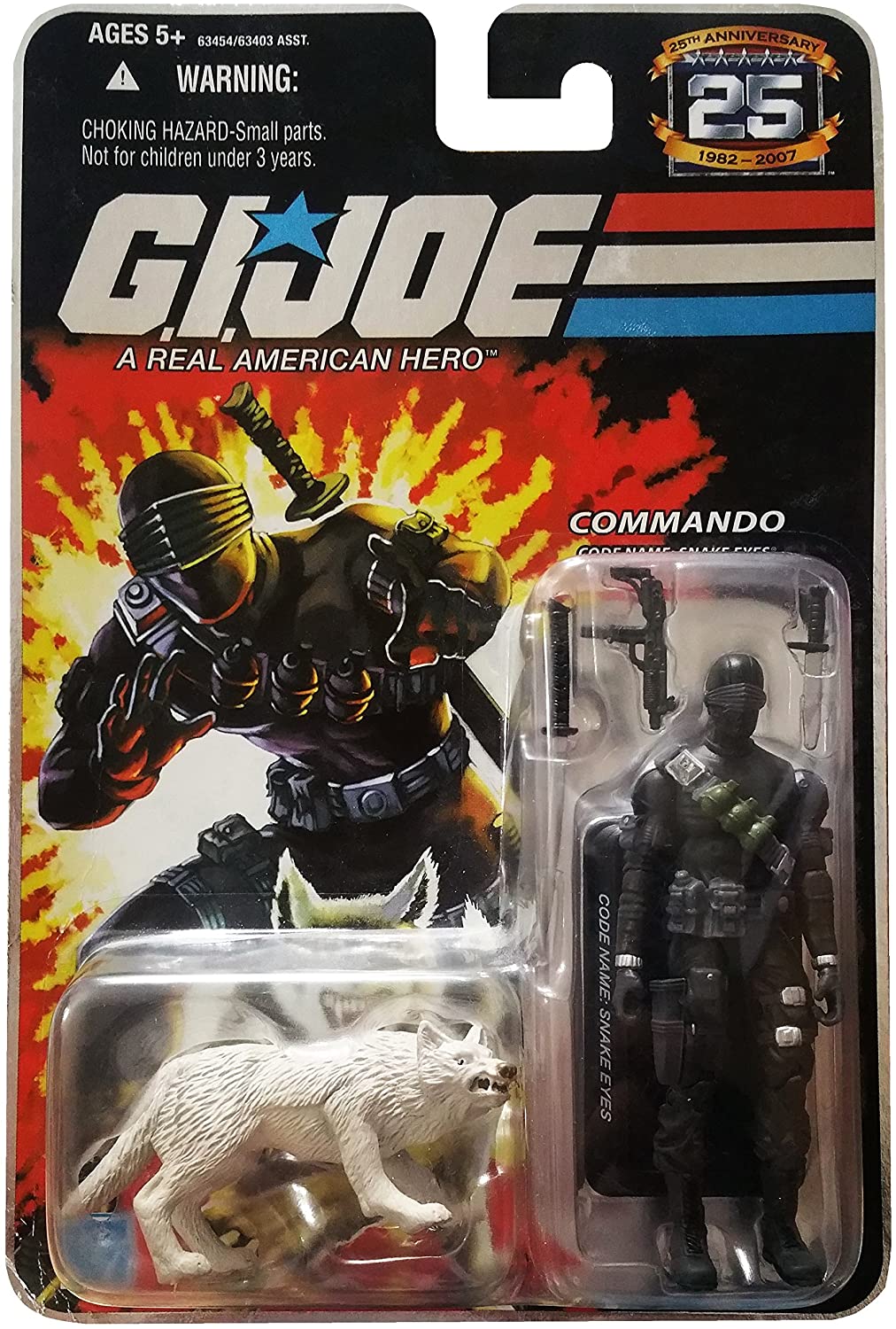 G.I. Joe 25th Anniversary Snake Eyes (White Timber)