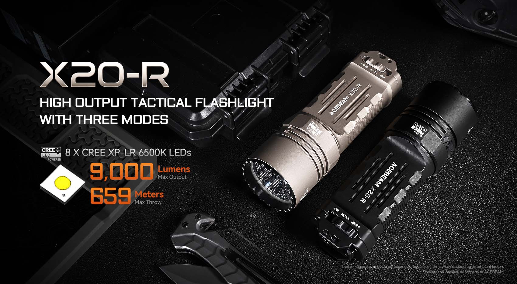 X20-R High Output Tactical Flashlight with Three Modes|Acebeam