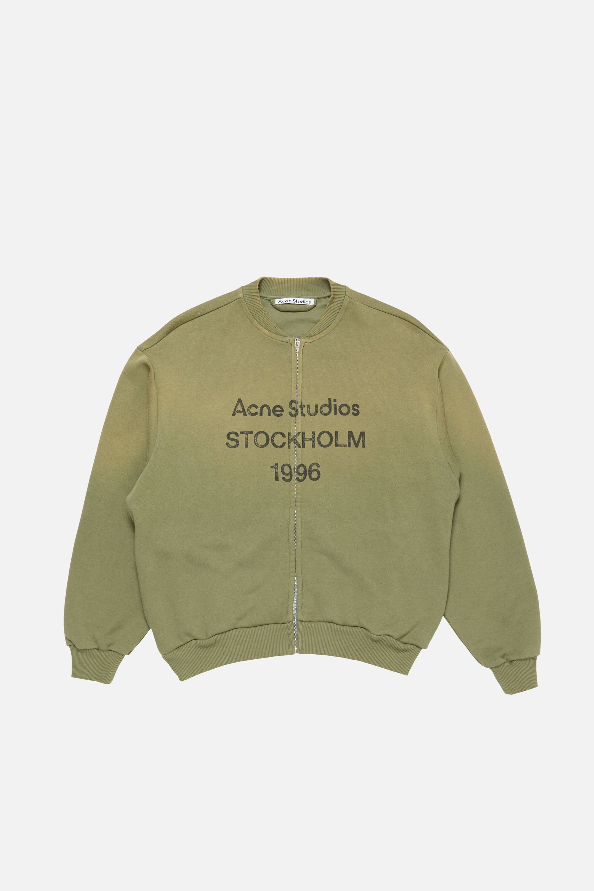 Acne Studios - Washed zip-up cardigan - Olive green