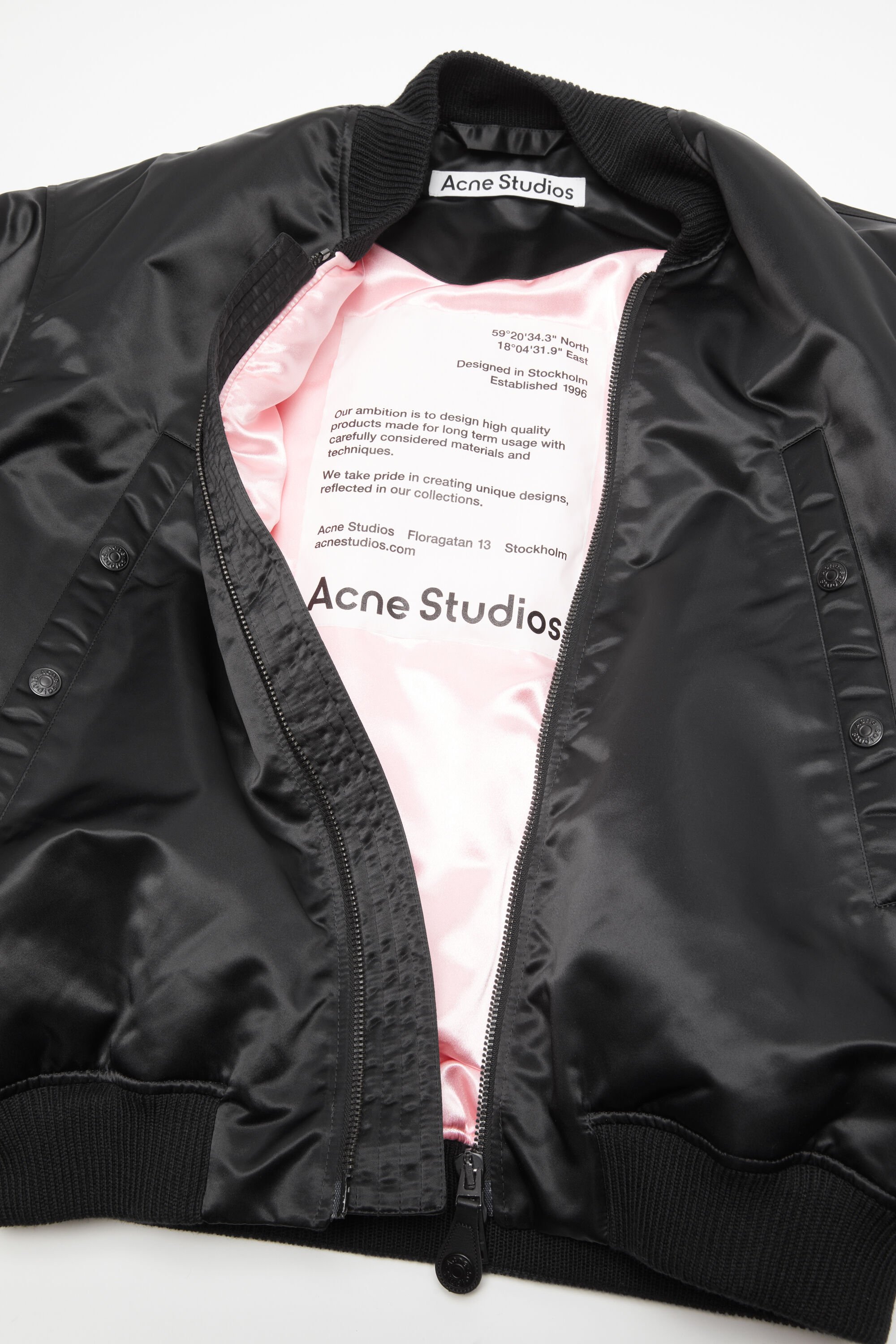 Acne Studios - ボンバージャケット ロゴグラム - ブラック