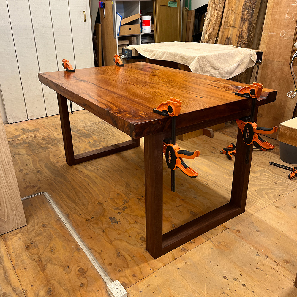 リメイク 座卓をテーブルに使用変更【屋久杉／ヤクスギ】無垢材