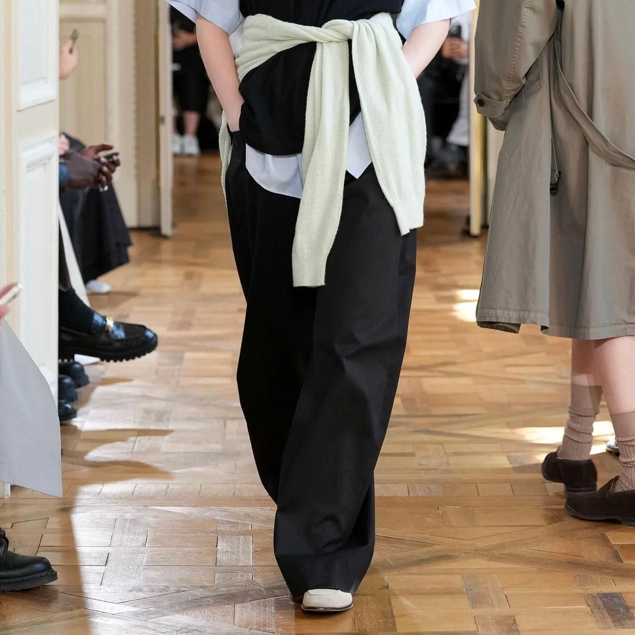 ssstein - 【残りわずか】Double Weave Cotton One Tuck Wide Pants