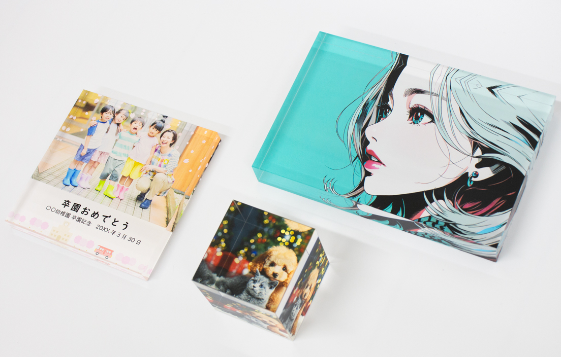 アクリルブロックUV印刷 規格サイズ』を販売開始いたしました。 | NEWS