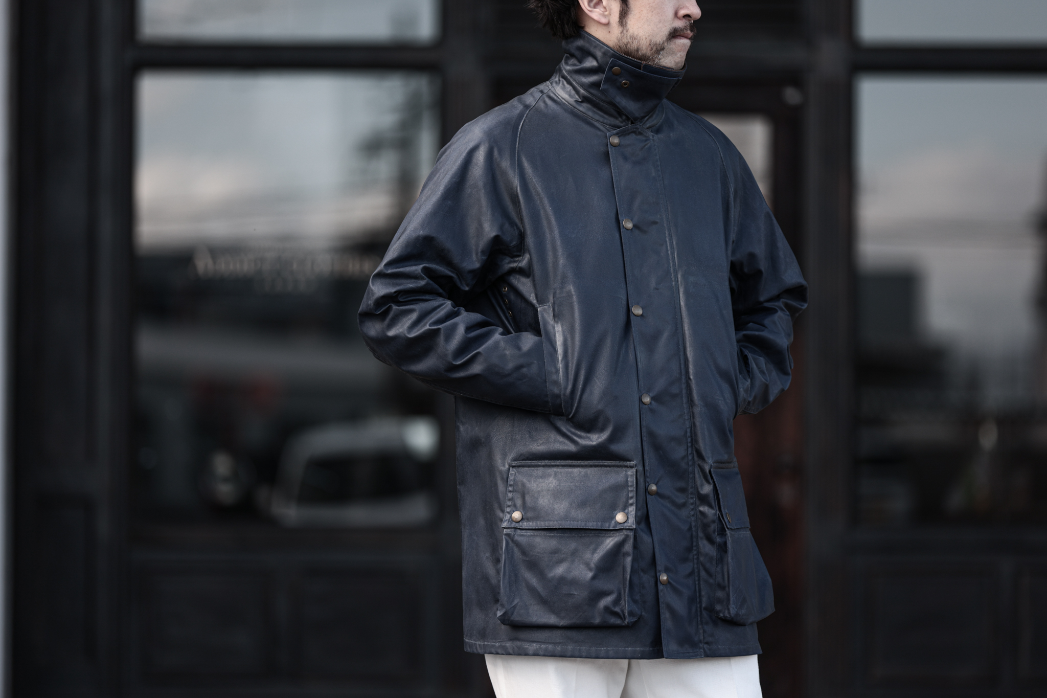 WAXED COTTON BRISTOL JACKET – ADDICT CLOTHES JAPAN