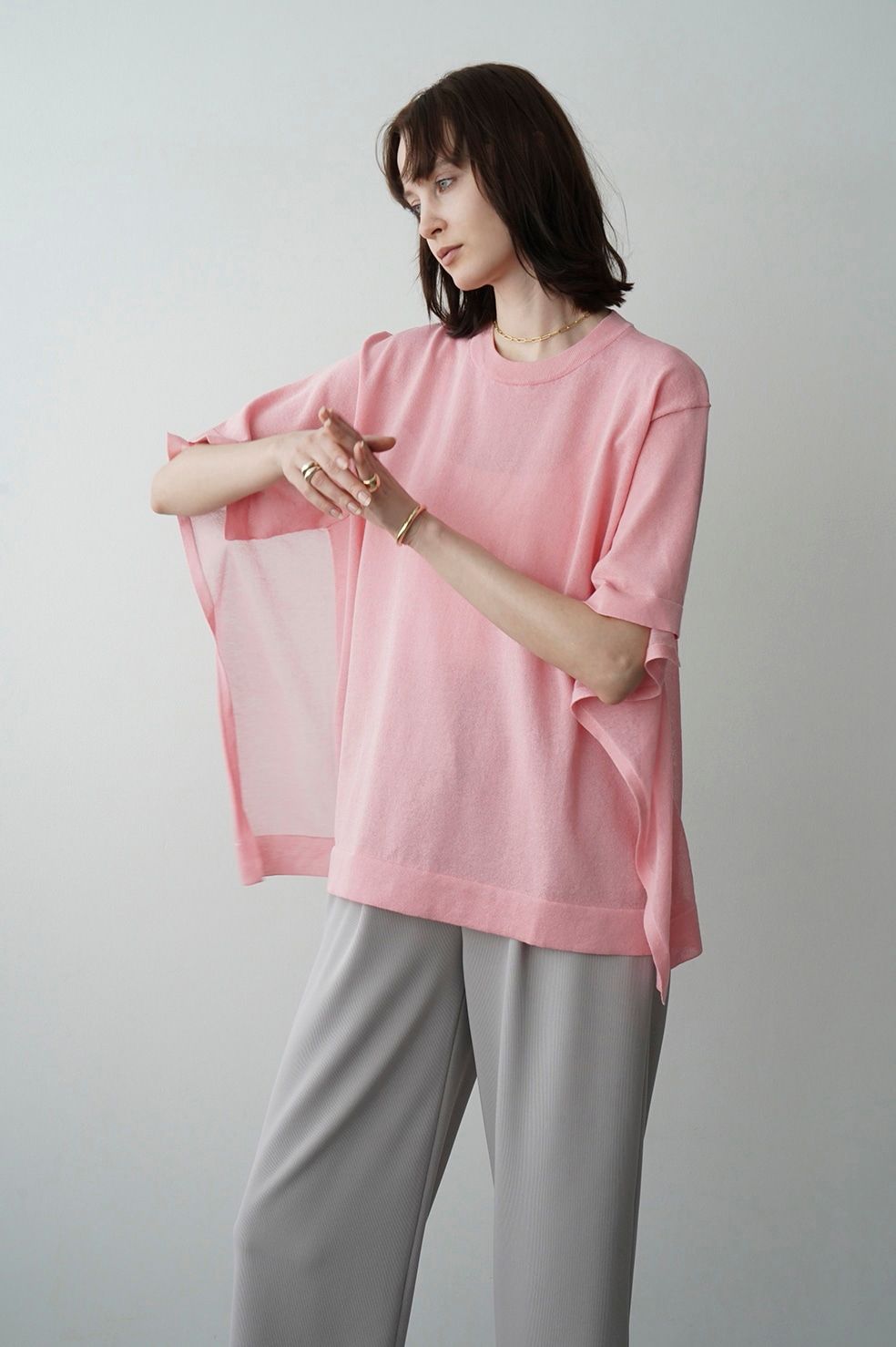 CLANE - シアー スクエア ニット トップス - SHEER SQUARE KNIT TOPS