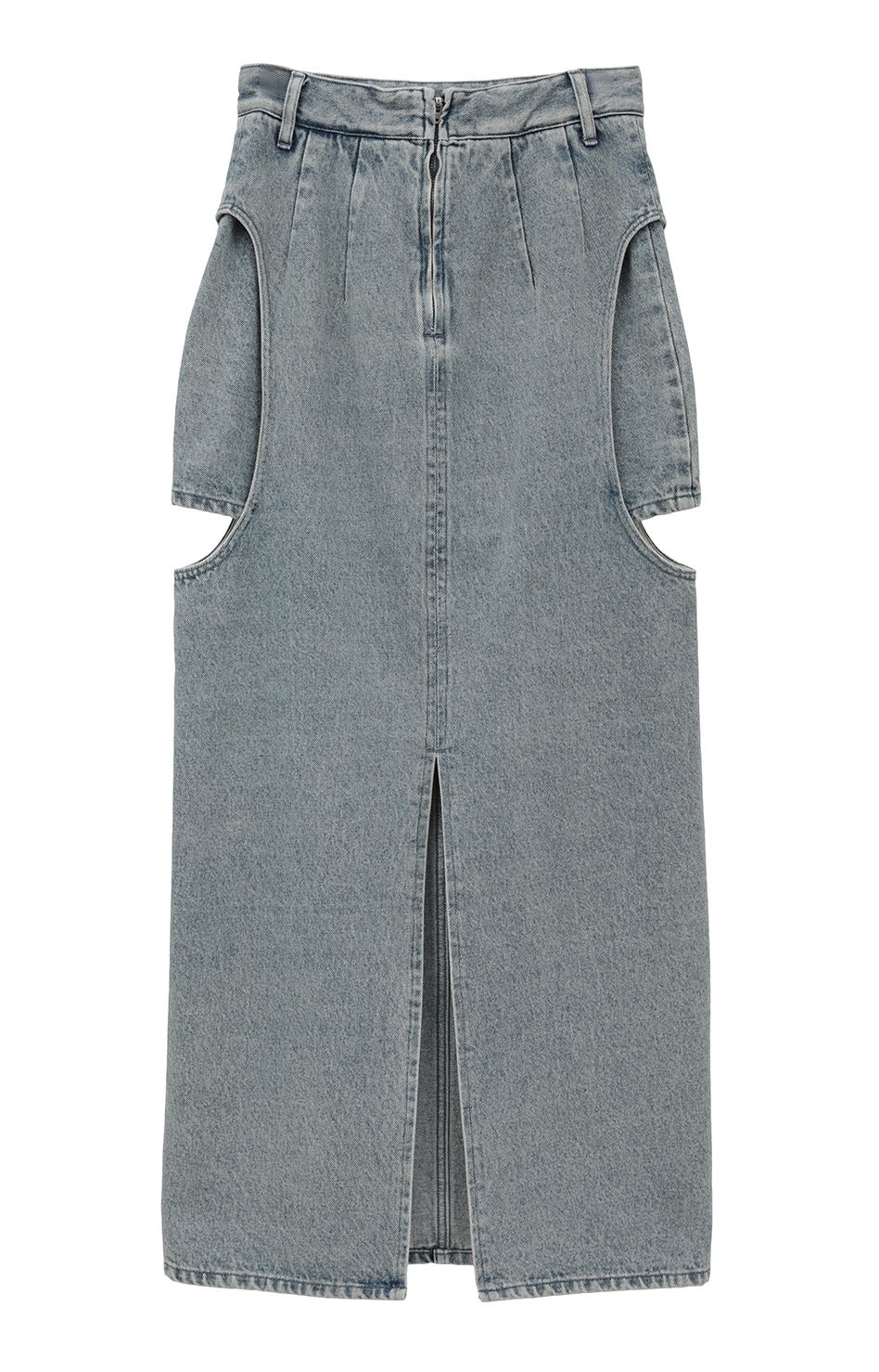 CLANE - サークルカット レイヤード デニムスカート - CIRCLE CUT